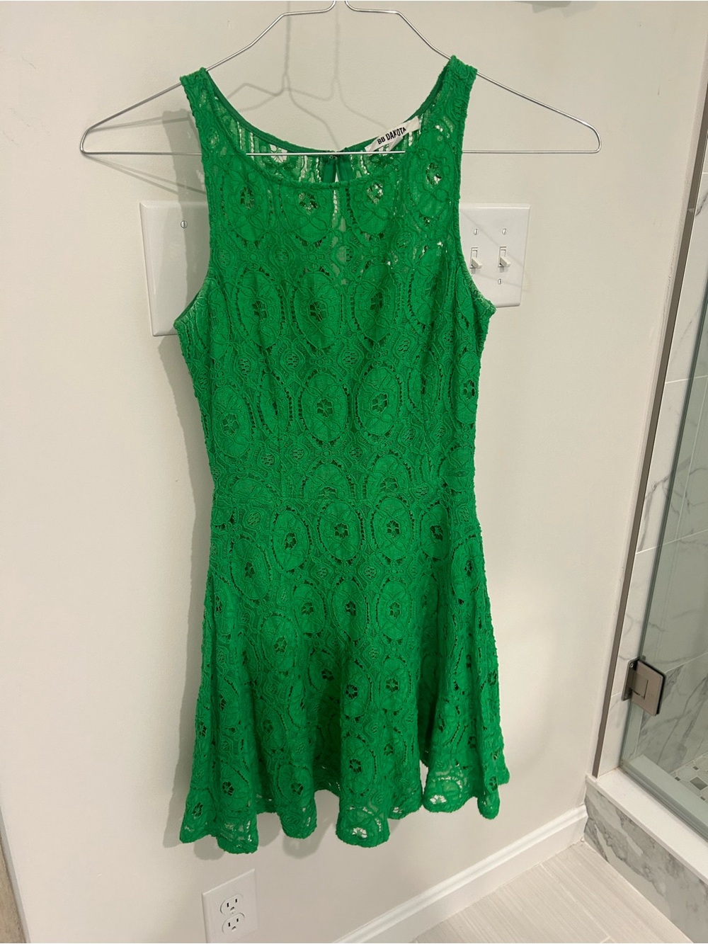 BB Dakota Bright Green Lace Dress